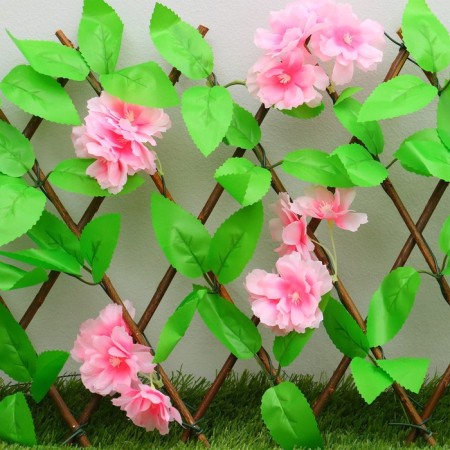 Decorative fence, 110 × 40 cm, "pink flowers", Greengo-2