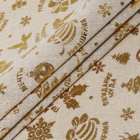 Lester deer flap, 48 × 48 cm, gold color