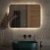 Mirror with Defesto LED backing 25 W, 80x60 cm, sensory switch, neutral white light