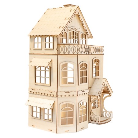 Puppet house with veranda-3