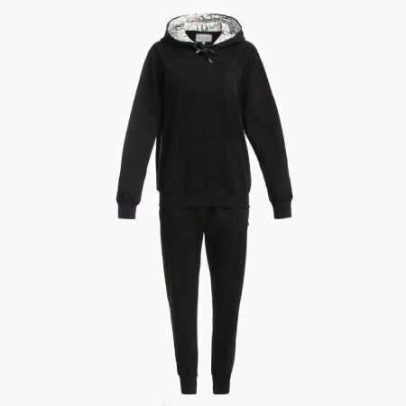 Women's suit (sweatshirt/pants), color is black, size XL-10