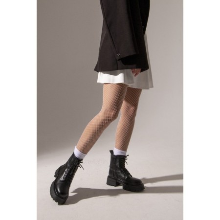 Tights "grid", neon, size m-2