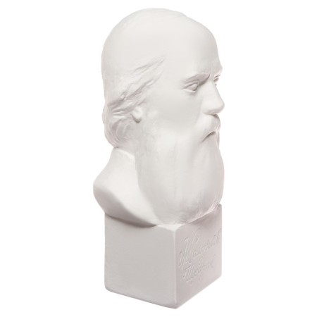Gypsum figure famous people: Bust Saltykov-Shchedrin 20*9.5*10.5 10-195-1