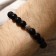 Bades - Bracelet ball No. 10 "Shungit" 19 beads with a cross