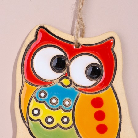 Panel "Owl", 7 cm, Mayolik-4