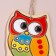 Panel "Owl", 7 cm, Mayolik