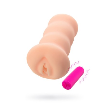 The masturbator is realistic with the vibration of Kokos Three Sisters Virgin, TPR, bodily, 18 cm