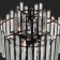 Suspended chandelier ST LUCE. SL665.443.06. Chiarezza. 6x40 W, E14, 36x36x55 cm, black color