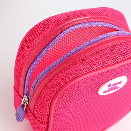 Cosmetic bag Dor mesh, 14*6.5*14, lightning department, raspberry-2