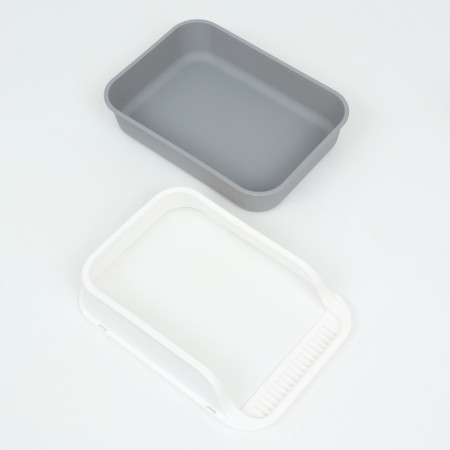 Toilet with side, 40x29x15 cm, gray-9