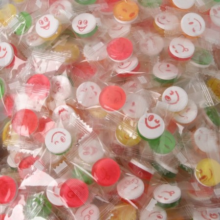 Caramel Lastenstaya "Askorbinka with an emoticon" (lemon, strawberries, apple, stake), 1000 g-3