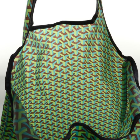Household bag without fastening, green color-2