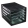 File-cabinet 4-sectoral Istanm, black case, black trays
