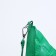 Baget bag with zipper, green color