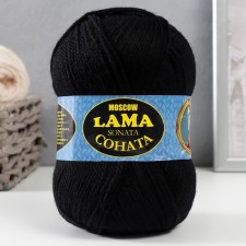 Acrylic Sonata yarn 50%, wool s/t 50% 250m/100g (003 black)