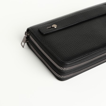 Male purse-clate on a zipper, black color-2