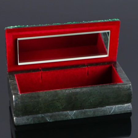 Casket "Mistress of the Copper Mountain" 15x7x5.5 cm, natural stone, coil-2