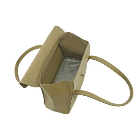 Female bag, genuine leather, olive 31x12x25 cm-1