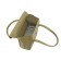 Female bag, genuine leather, olive 31x12x25 cm