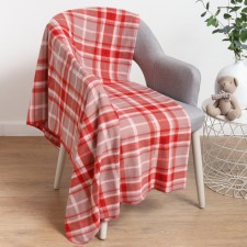 Red velvet plaid 150x200cm, fleece 150g/m, PE100%