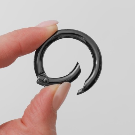Karabin ring, d = 25/35 mm, thickness - 5 mm, 5 pcs, black nickel color-2