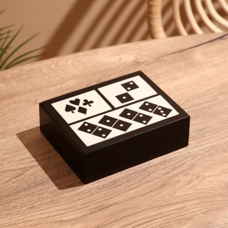 Board game 3V1 (domino + cubes + cards) Polyrerin, MDF