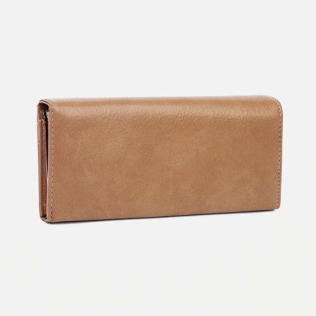 Women's wallet on magnets, beige color-1