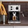 Coffee machine KitFort KT-7138, Rozhkova, 1050 W, 1.5 l, cappuccino, silver-black