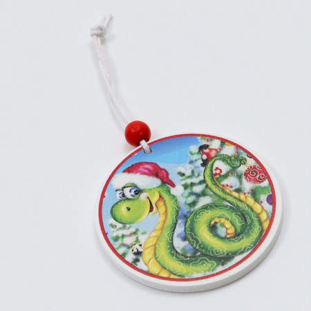 New Year! Set of suspensions in a wooden gift package, 12 pcs.-6