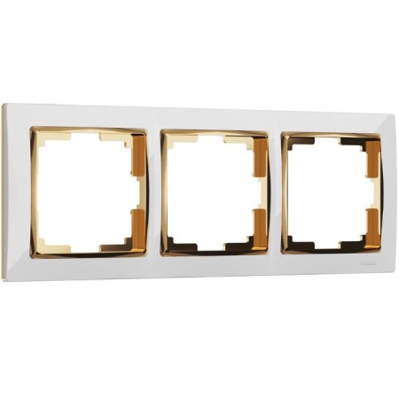 Frame for 3 posts WL03-FRAME-03-WHITE-GD, Color Gold, White-1
