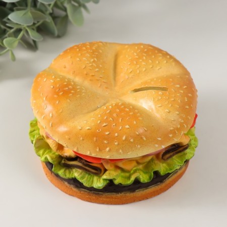 Piggy bank "Hamberger" height 7.5 cm, D-13 cm-5