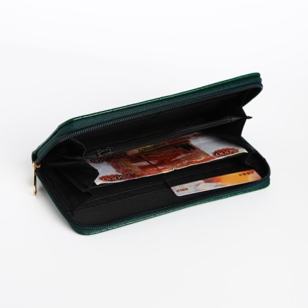 Women's wallet with lightning, green color-3