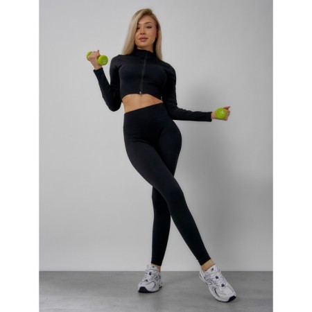 Sports suit female, size 44, black color-5