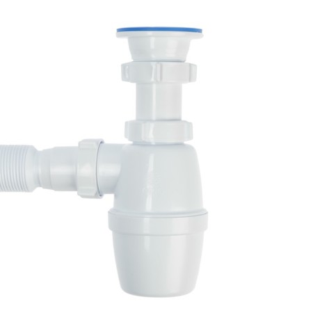 Siphon for washing Orio A-7001, 1 1/2 "x40 mm, with plastic grille d = 70 mm, with corrugation 40x40/50 mm-2