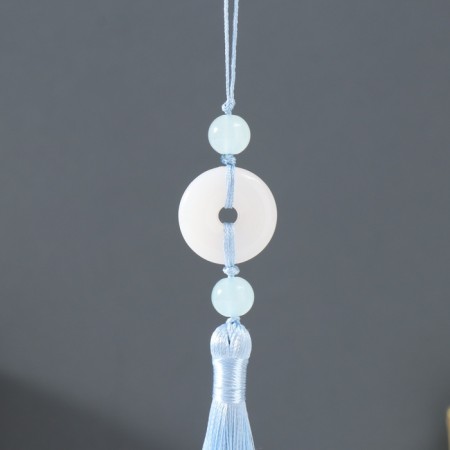 Textile suspension, plastic "Jade pendant" Heavenly 1x2.5x12.5 cm-1