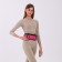 Lightning waist bag, 3 departments, pink color