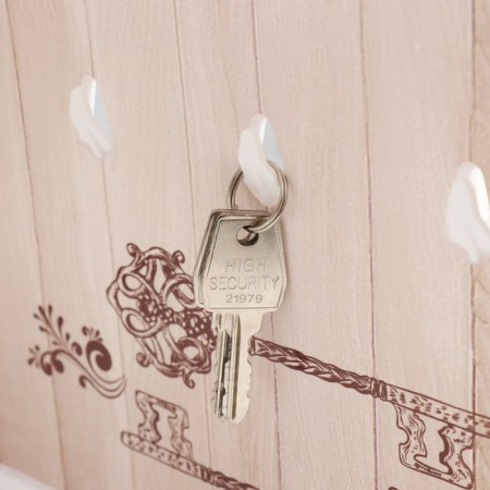 Key closed "Leaving home" 26.5x31.5 cm white-3