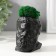 Concrete Kashpo "Prometheus" height 6.5 cm, width 5 cm black with moss (moss green. Stabil)