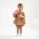 Kit for girls (tunic, shorts) minku beige color, height 80-86 cm