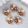 Decor for creativity Metal "3 pearls with rhinestones" silver-first. set 5 pcs 2x2 cm