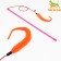 Domesticope-a-piece "snake" with a bell, orange on a pink handle