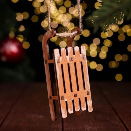 Christmas tree decoration "Salad", 10x4.5x2.5 cm, MDF