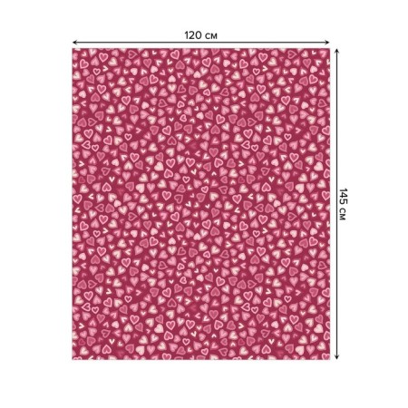 The tablecloth “Lumining hearts”, rectangular, Saten, size 120x145 cm-1