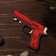 Wooden souvenir "Rezin -shot, red granite" + 4 elastic bands