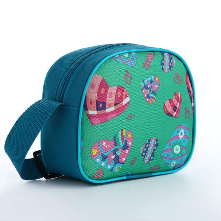 Bag's bag with lightning, turquoise color