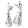 Souvenir "White cats with a chain" (set 2 pcs) 15 cm 14 cm