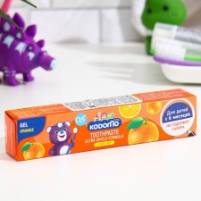 Baby toothpaste Lion Thailand Kodomo with an aroma of orange, gel, 40 g