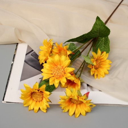 Artificial flowers "Handicop -annual sunflower" 67x8 cm, yellow