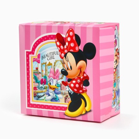 Gift Folding Box with 3D "Beautifil Girl", Minnie Mouse, 15x15x7 cm-6