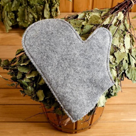 Mitten for the bathhouse white-gray-1